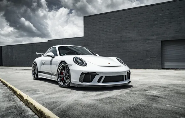 911, Porsche, Clouds, White, Turbo S, VAG, 992