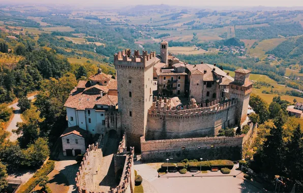 Картинка замок, Италия, отель, Castello di Vigoleno, Виголено