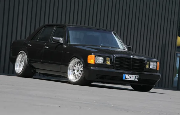 Картинка black, mercedes-benz, S-Class, w126, 500SE