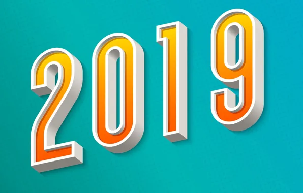 Картинка цифры, Новый год, New Year, 2019