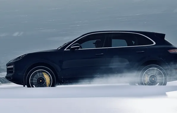 HDR, Porsche, Winter, Snow, Turbo, Game, Cayenne, SUV