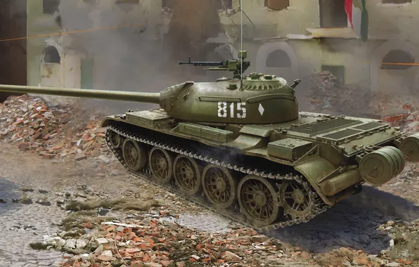 Картинка советский средний танк, ВС СССР, Т-54-3, Советская армия, Вооружённые Силы