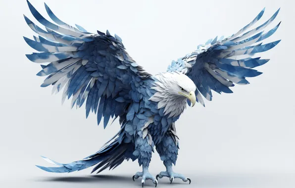 Картинка wings, eagle, rendering