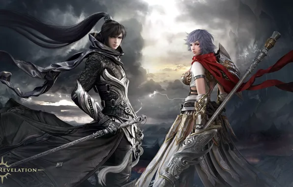 Оружие, игра, азия, двое, Revelation Online