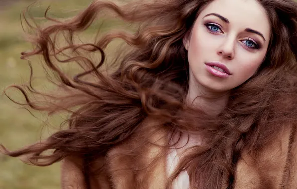 Взгляд, волосы, портрет