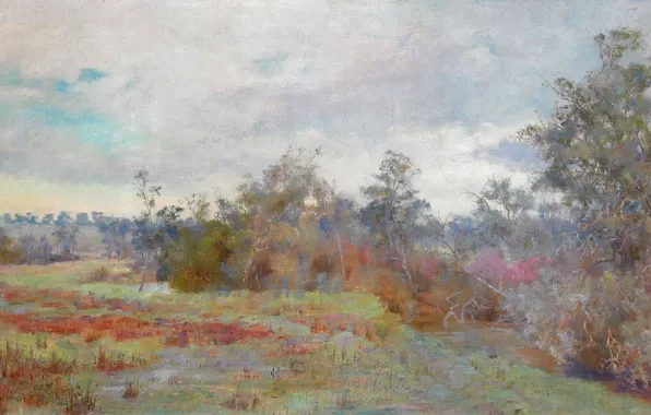 Картинка картина, природа, После Осеннего Дождя, Джейн Сатерленд, Jane Sutherland, пейзаж