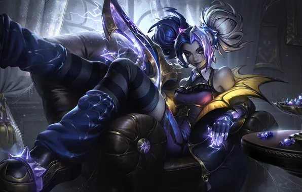 Art, League of Legends, Skin, LoL, Zeri, Fright Night