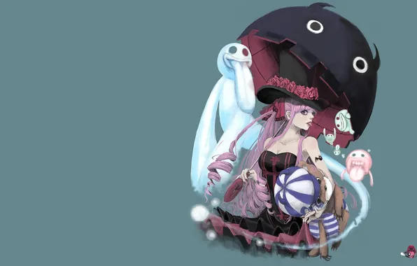 Girl, zombie, game, ghost, One Piece, pink hair, bear, long hair