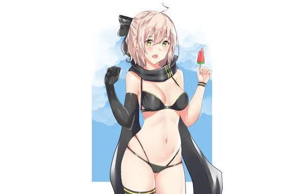 Girl, sexy, cleavage, long hair, boobs, anime, beautiful, pretty