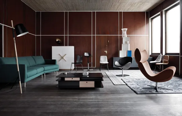 Design, style, retro, living room, interior