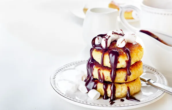 Шоколад, завтрак, творог, сырники, Myfoodie