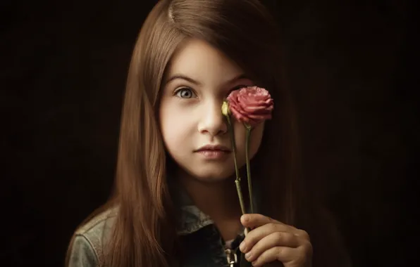 Цветок, портрет, девочка, Victoria Manashirov