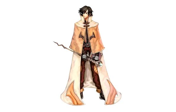 Посох, парень, плащ, персонаж, Ragnarok Online
