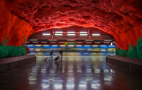 Стокгольм, Швеция, станция метро, Solna Centrum