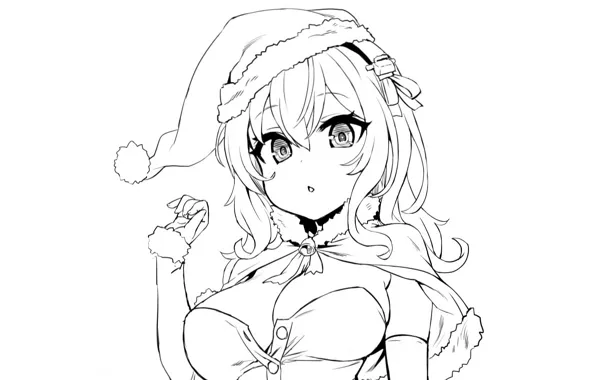 Girl, sexy, cleavage, blouse, long hair, boobs, anime, beautiful