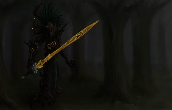 Эльфы, Warhammer, Арт, Вархаммер, Elven Soldier, ent, Энт, Дуртху