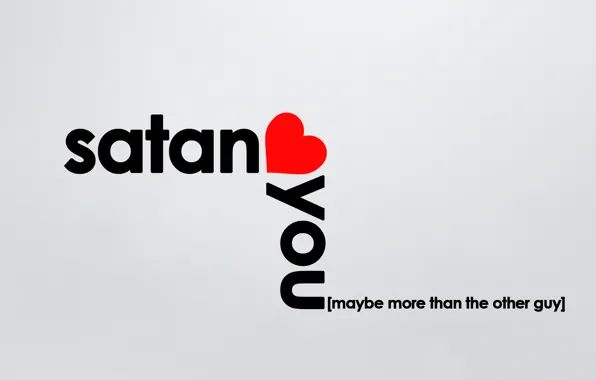 Love, minimalism, heart, satan