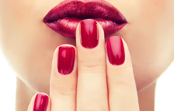 Картинка hands, nail, nails, fingers, mouth, makeup