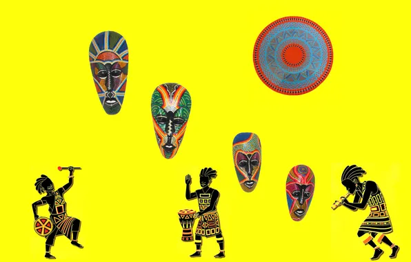 Картинка фон, текстура, маска, Африка, традиция