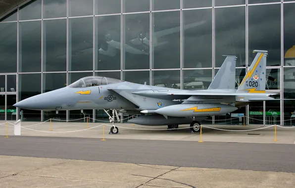 Картинка истребитель, самолёт, музей, F-15A Eagle