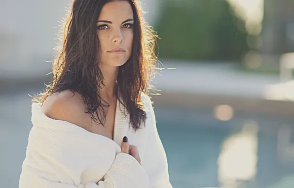 Взгляд, девушка, актриса, брюнетка, красивые глаза, Jaimie Alexander, Джейми Александер