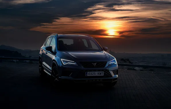 Закат, вечер, 2018, SUV, Seat, Cupra, Ateca