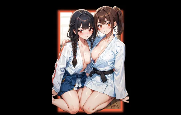 Kawaii, girl, sexy, anime, babe, cute, petite, two girls