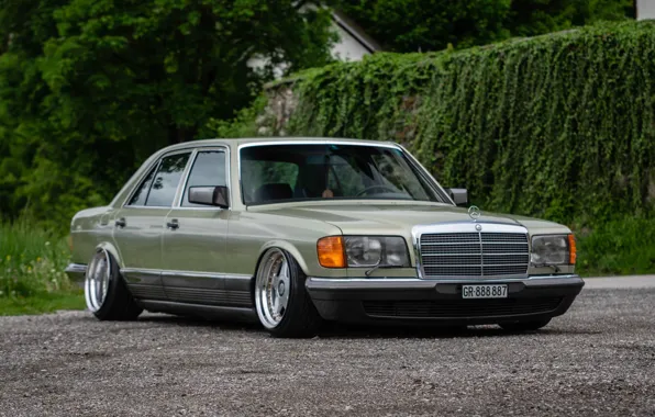 Картинка W126, STANCE, S-Cass, 500SE, Mercede Benz