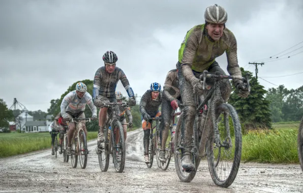 Дорога, велосипед, гонка, грязь, hdr, road, bike, race