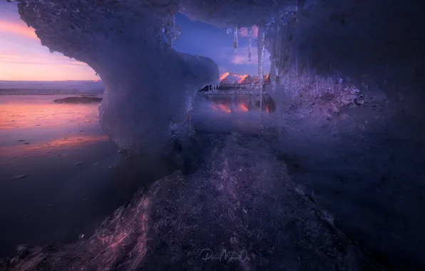 Картинка свет, горы, природа, лёд, фьорд