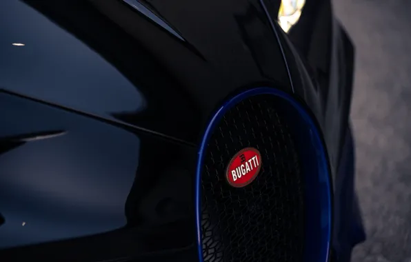 Bugatti, logo, badge, Chiron, Bugatti Chiron