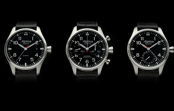 Часы, Trio, Pilot, Startimer, ALPINA