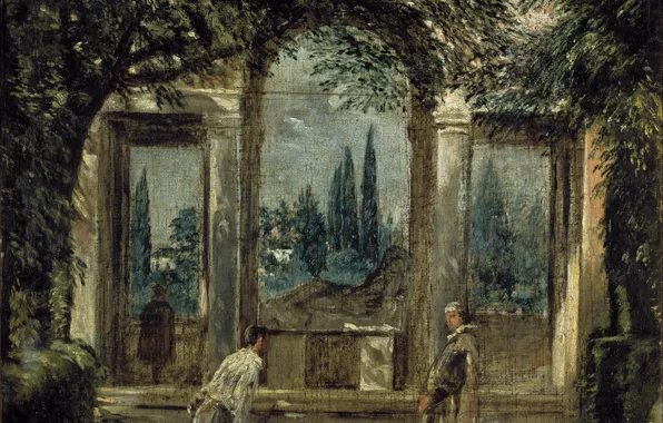 Интерьер, картина, Диего Веласкес, Вилла Медичи в Риме. Павильон Ариадны