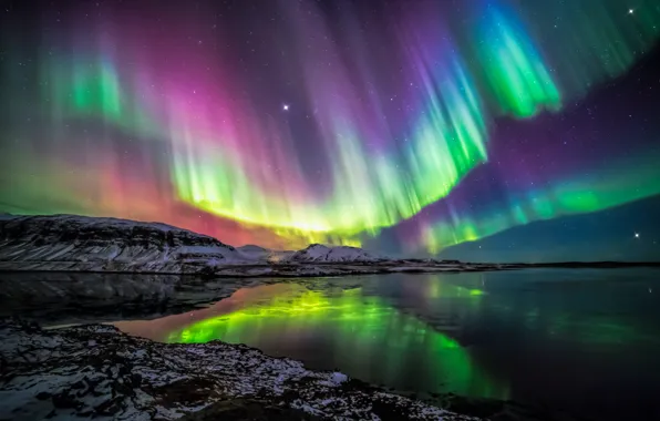 Colors, night, Northern Lights