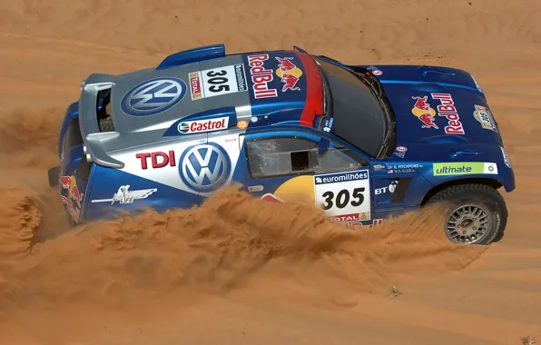 Volkswagen, пески, Touareg Race