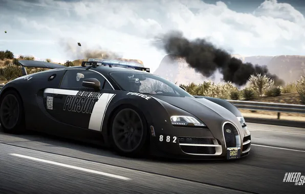 Картинка Bugatti Veyron, Need for Speed, nfs, police, 2013, pursuit, Rivals, NFSR