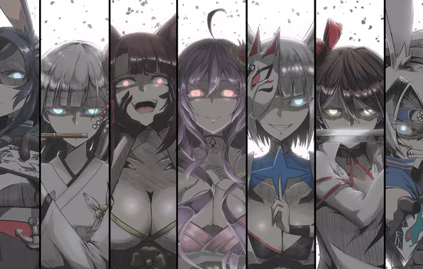 Character, anime, backgrounds, women, anime girls, front view, lifestyles, young women