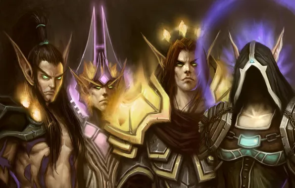 Картинка магия, эльф, арт, World of Warcraft, wow, персонажи