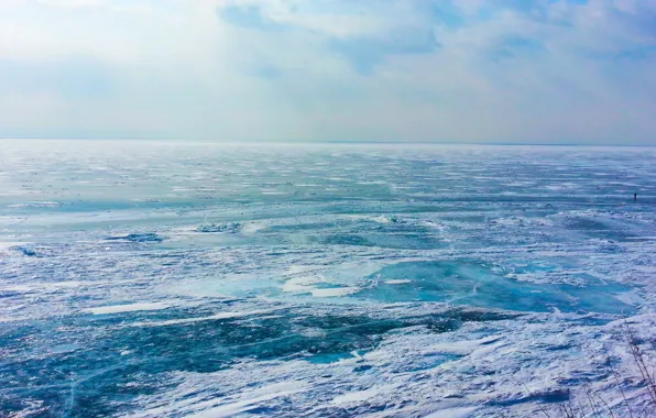 Картинка лед, солнце, озеро, Байкал