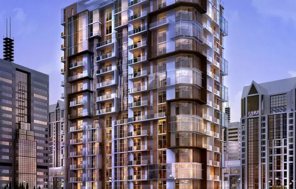 Город, здания, архитектура, MODERN APARTMENT BUILDING, sport city