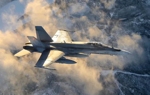 Картинка облака, истребитель, многоцелевой, Hornet, «Хорнет», CF-18
