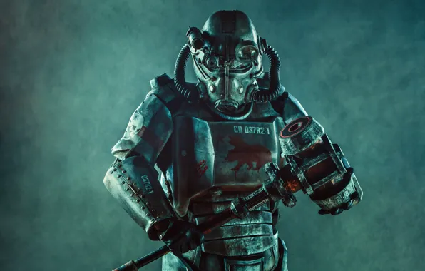 Armor, hammer, helmet, warriror, Fallout 76