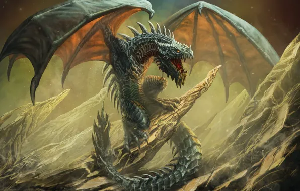 Картинка дракон, Wyvern, Edikt Art, Виверна