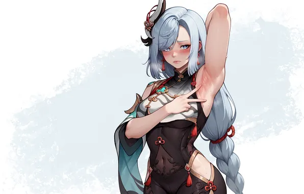 Red, girl, hot, sexy, sexy girl, anime, pretty, showing