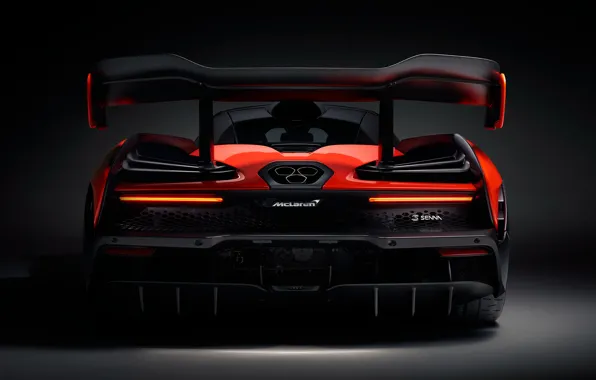 McLaren, спойлер, вид сзади, 2018, Senna