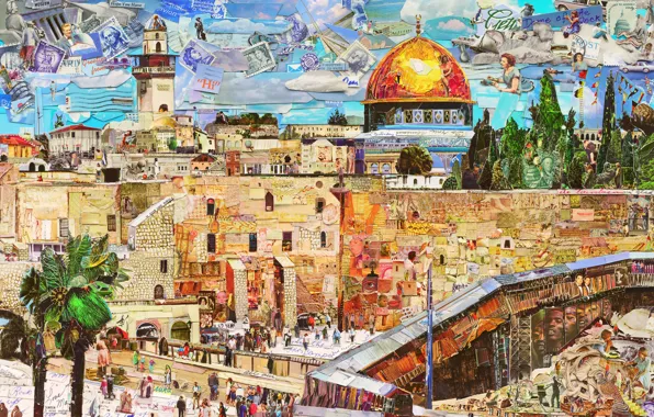 Jerusalem, Vik Muniz, Postcards from Nowhere, contemporary art