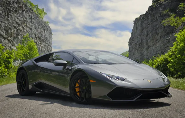 Картинка Lamborghini, Gray, LP 610-4, Huracan