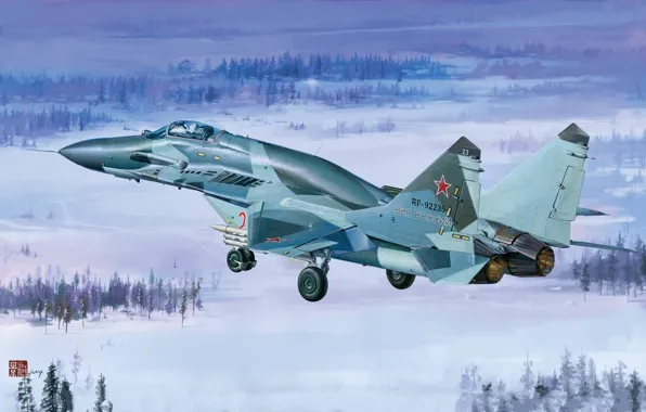Картинка ВВС России, многоцелевой истребитель четвёртого поколения, ОКБ МиГ, МиГ-29СМТ, модернизированный вариант истребителя
