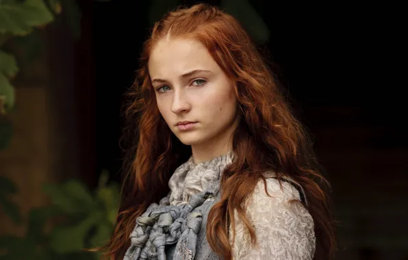 Картинка портрет, актриса, рыжая, Sophie Turner