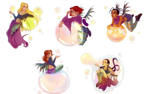 Nostalgia, Will, Irma, Cornelia, W.I.T.C.H., Hay Lin, Taranee